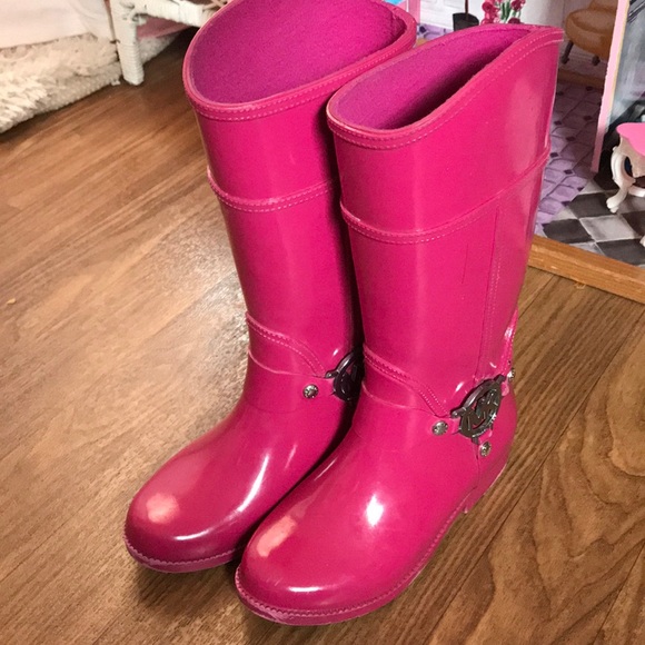 michael kors rain boots pink